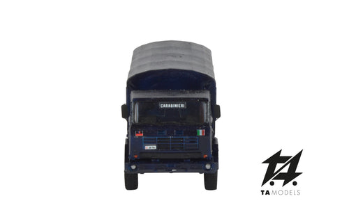 Fiat ACM 80 Tarpaulin Long Wheelbase Assembled Carabinieri H0 Scale 1:87