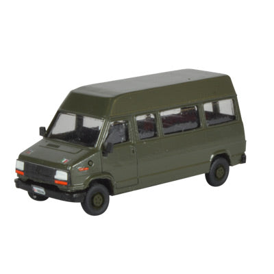 Fiat Ducato Long Wheelbase High Roof Van, Nato Green, H0 Scale 1:87