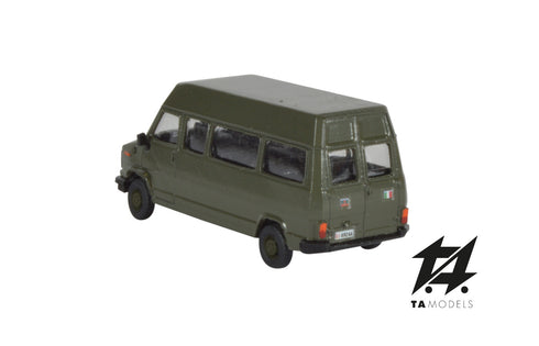 Fiat Ducato Long Wheelbase High Roof Van, Nato Green, H0 Scale 1:87