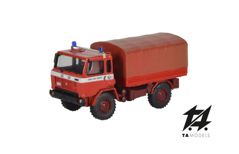 Fiat ACM 80 Telone Passo Corto Montato Vigili del Fuoco scala H0 1:87