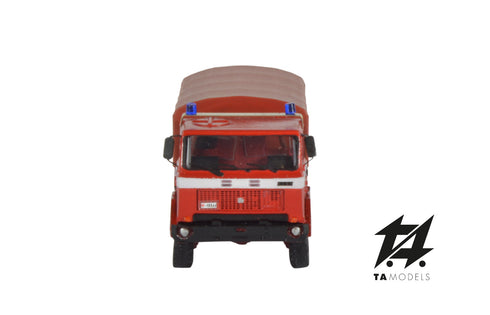 Fiat ACM 80 Telone Passo Corto Montato Vigili del Fuoco scala H0 1:87