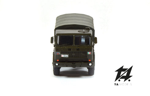 Fiat ACL 75 Green Mounted Tarpaulin EI H0 scale 1:87