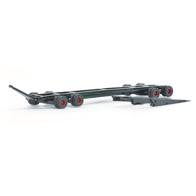 Black "crocodile" railway transport trolley, H0 scale 1:87
