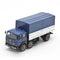 Truck 691 2+1 Axles Long Wheelbase Mounted Blue with Blue Tarpaulin