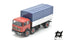 Camion 691 2+1 Assi Passo Lungo Montato Rosso con Telone Blu