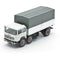 691 2+1 Axle Long Wheelbase Truck, White with Green Tarpaulin