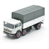 691 2+1 Axle Long Wheelbase Truck, White with Green Tarpaulin