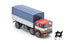 691 2+1 Axle Long Wheelbase Truck, Red with White Band and Blue Tarpaulin