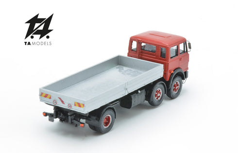 691 2+1 Axle Long Wheelbase Truck, Red, with Aluminum Body