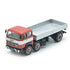 691 2+1 Axle Long Wheelbase Truck, Red, with Aluminum Body and Silver Band