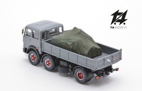 Camion 691 2+1 Assi Passo Corto Montato Grigio con Cassone Millerighe e Carico