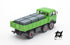 Truck 691 2+1 Axles Short Wheelbase Assembled Green with Ribbed Body and Load