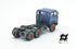 697 3-axle mounted blue tractor truck with black chassis