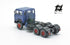 697 3-axle mounted blue tractor truck with black chassis