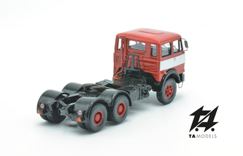 Fiat 697 T Red with Black Frame and White Band H0 Scale 1:87
