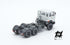 Fiat 300 Short Cab 3 Axle Mounted Tractor White with Black Frame H0 Scale 1:87