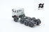 Fiat 300 Short Cab 3 Axle Mounted Tractor White with Black Frame H0 Scale 1:87