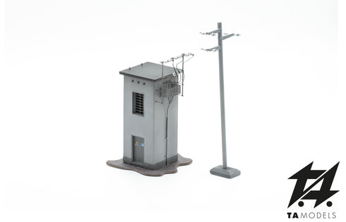 Assembled Electric Cabin H0 scale 1:87