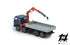 Camion 180 4 Assi Montato Blu con Cassone Alluminio e Gru