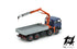 Camion 180 4 Assi Montato Blu con Cassone Alluminio e Gru