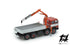 180 4-Axle Truck, Red and Silver Band, with Aluminum Body and Crane