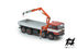 180 4-Axle Truck, Red and Silver Band, with Aluminum Body and Crane