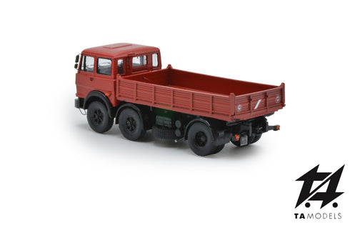 Truck 691 2+1 Axles Short Wheelbase Assembled Red with Millerighe Body