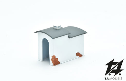 Forno da casello ferroviario bianco in scala h0 1:87