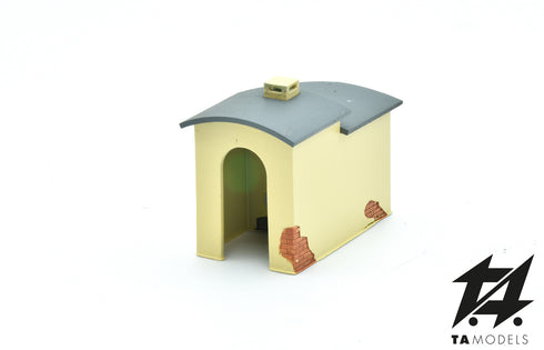 Forno da casello ferroviario giallo ocra in scala h0 1:87