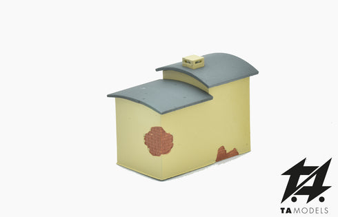 Forno da casello ferroviario giallo ocra in scala h0 1:87