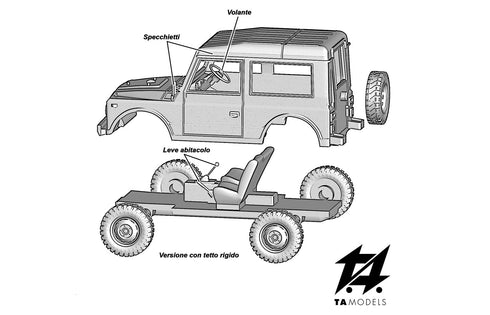 Fiat AR76 Campagnola Hardtop Assembly Kit, 1:87 Scale