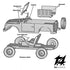 Fiat AR76 Campagnola Cabrio Kit di Montaggio scala H0 1:87