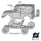 Fiat AR76 Campagnola Telone Kit di Montaggio scala H0 1:87