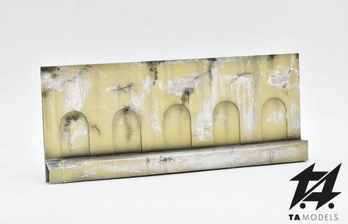 FS freight warehouse with loading platform covered with exposed bricks H0 1:87