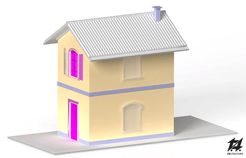 Casello Ferroviario FS kit di montaggio scala H0 1:87