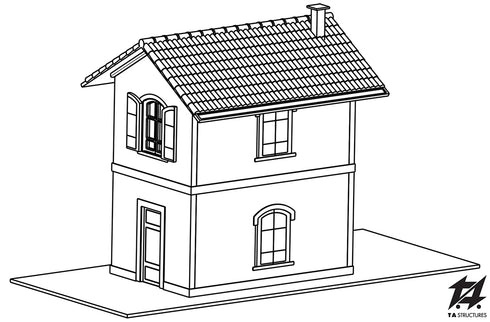 Casello Ferroviario FS kit di montaggio scala H0 1:87