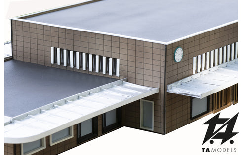 Roberto Narducci-style railway station, H0 scale 1:87