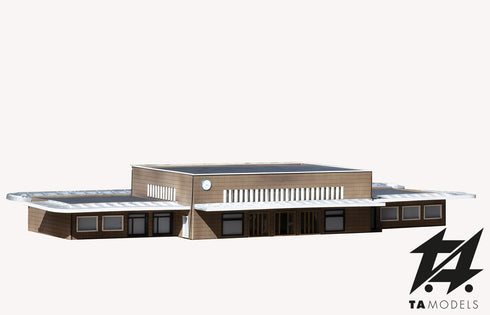 Roberto Narducci-style railway station, H0 scale 1:87