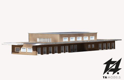 Roberto Narducci-style railway station, H0 scale 1:87