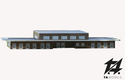 Roberto Narducci-style railway station, H0 scale 1:87