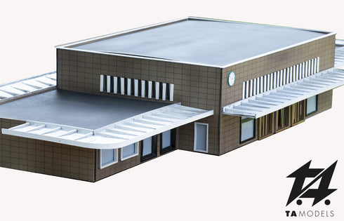 Roberto Narducci-style railway station, H0 scale 1:87