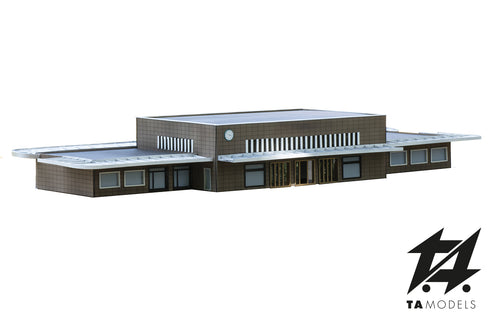 Roberto Narducci-style railway station, H0 scale 1:87